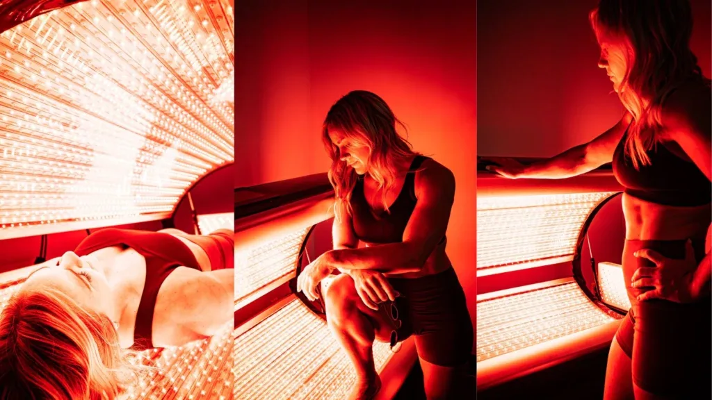 Red light therapy session