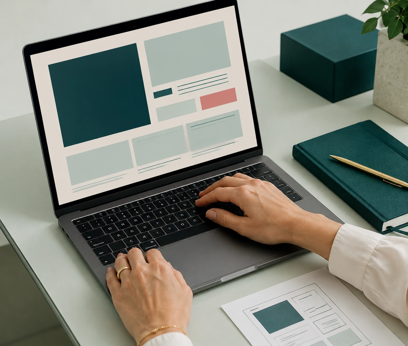 Arbeit an einem digitalen System