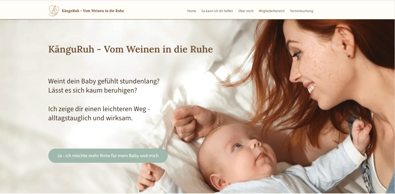 Homepage des Angebots KänguRuh