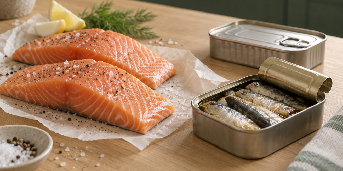 Lower-mercury fish and canned sardines