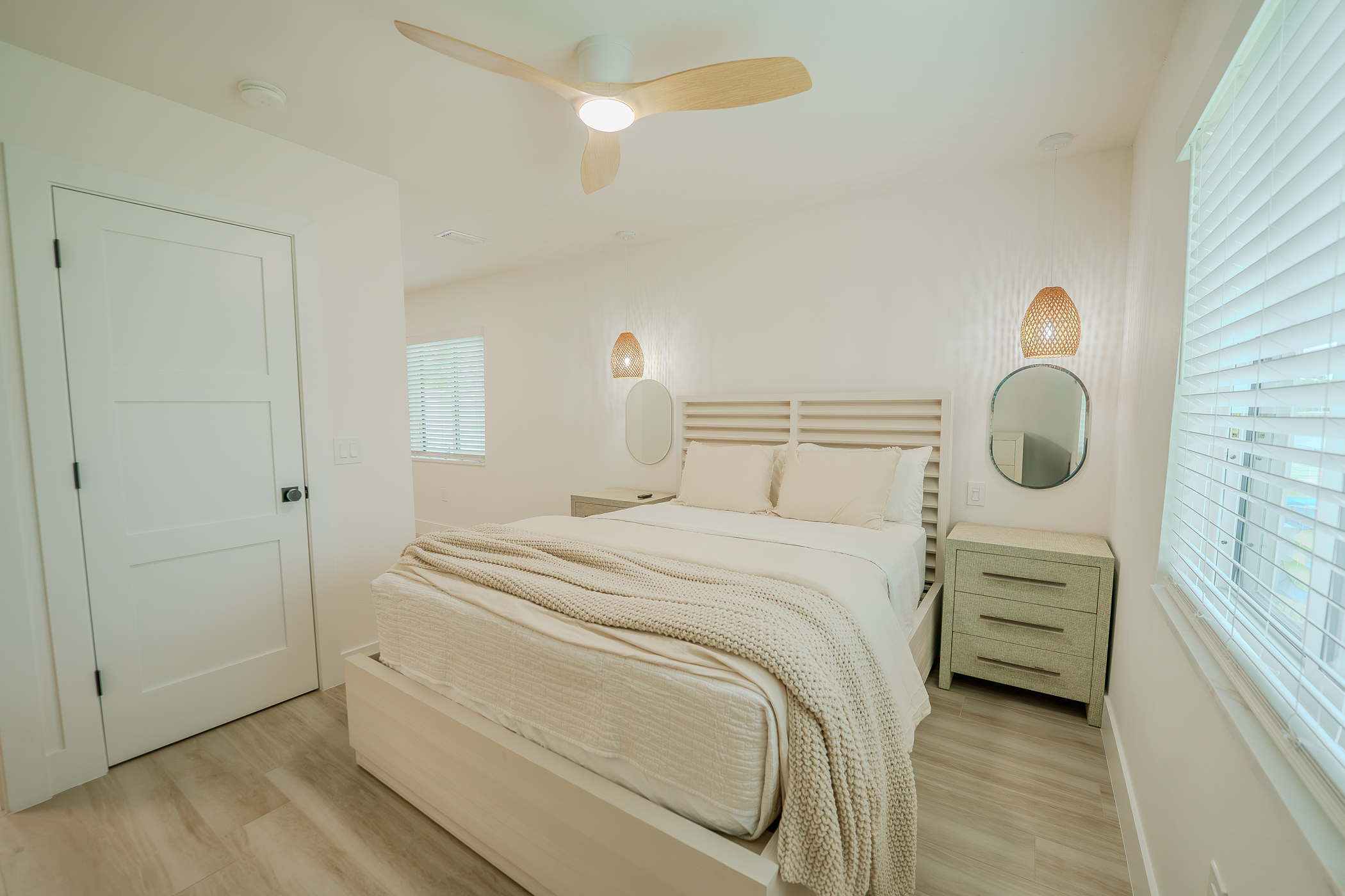 Custom bedroom renovation with built-in cabinetry and coordinated finishes in Belleair Bluffs FL