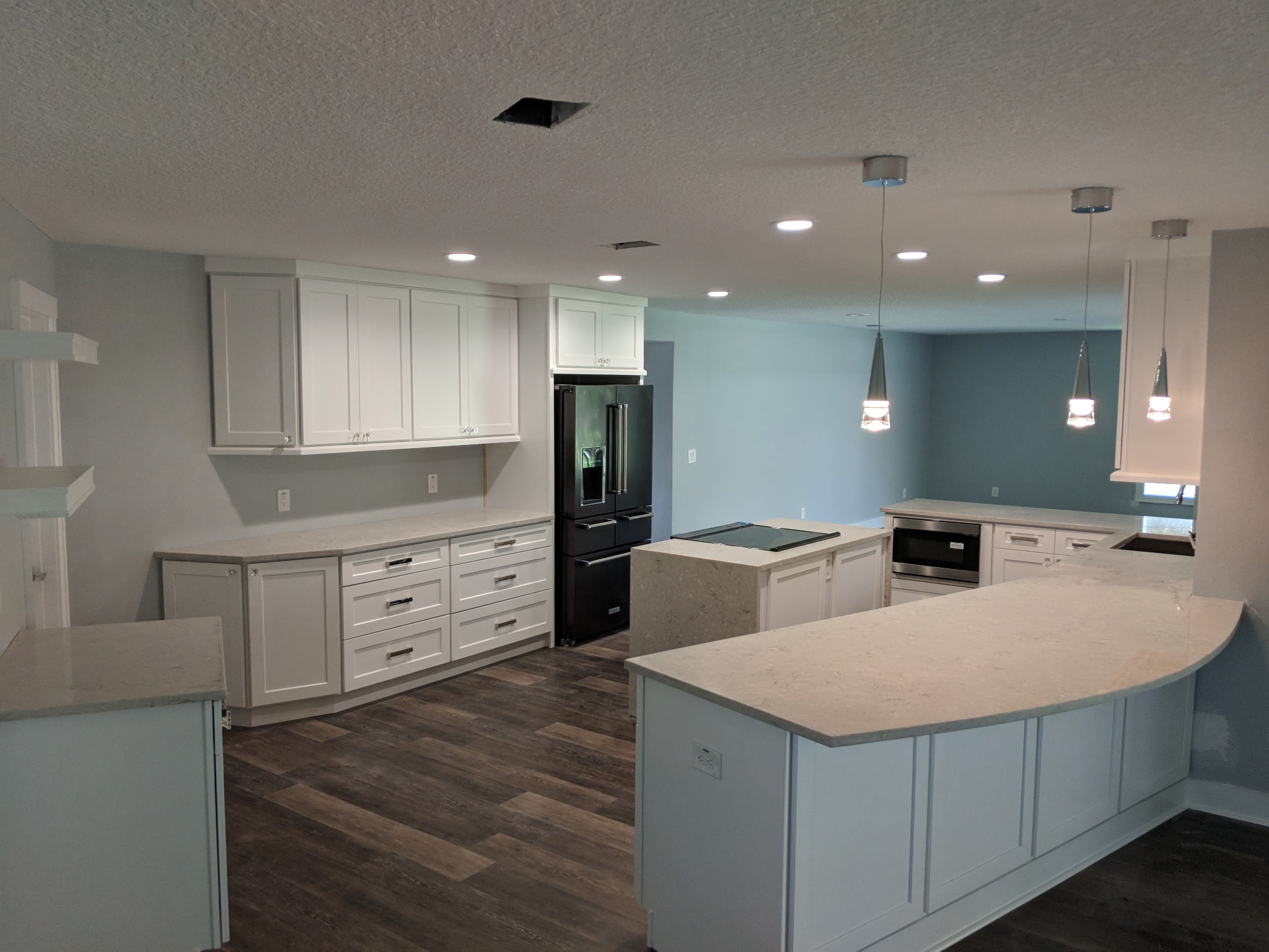 Custom kitchen renovation with new cabinetry and countertops in Largo FL