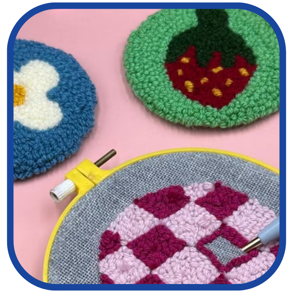 Learn Something New: Punch Needle Mug Rugs