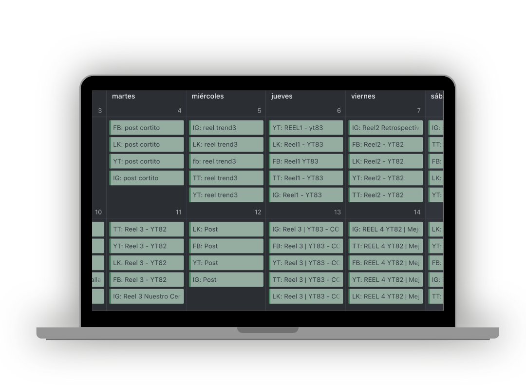 Contenidos y grabaciones
