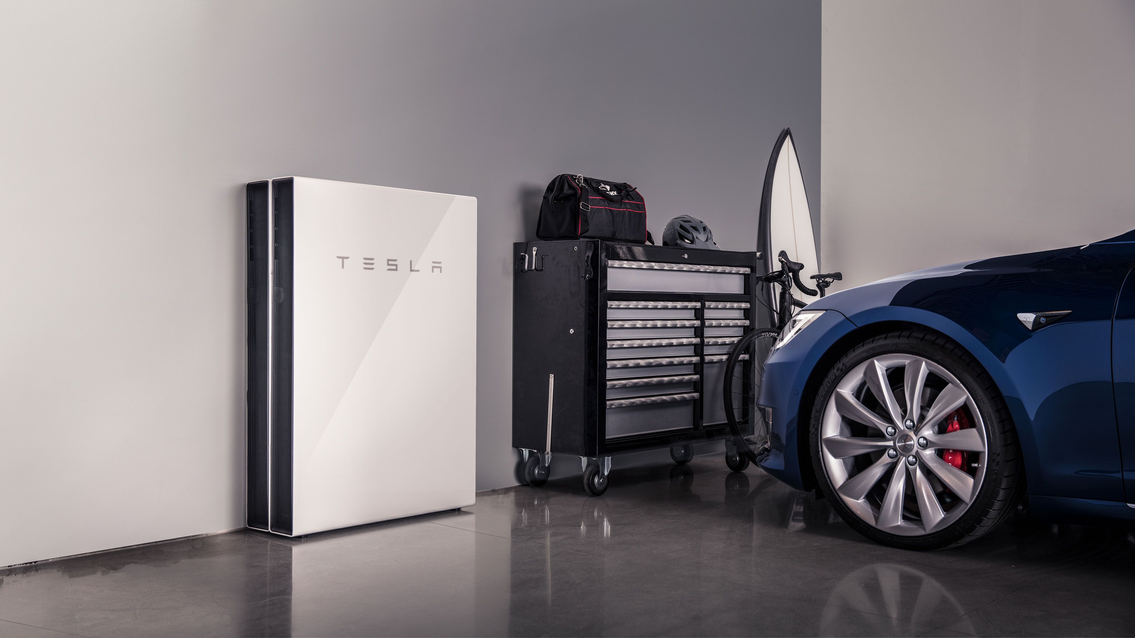 Tesla Powerwall battery installed in a Hawaii home garage