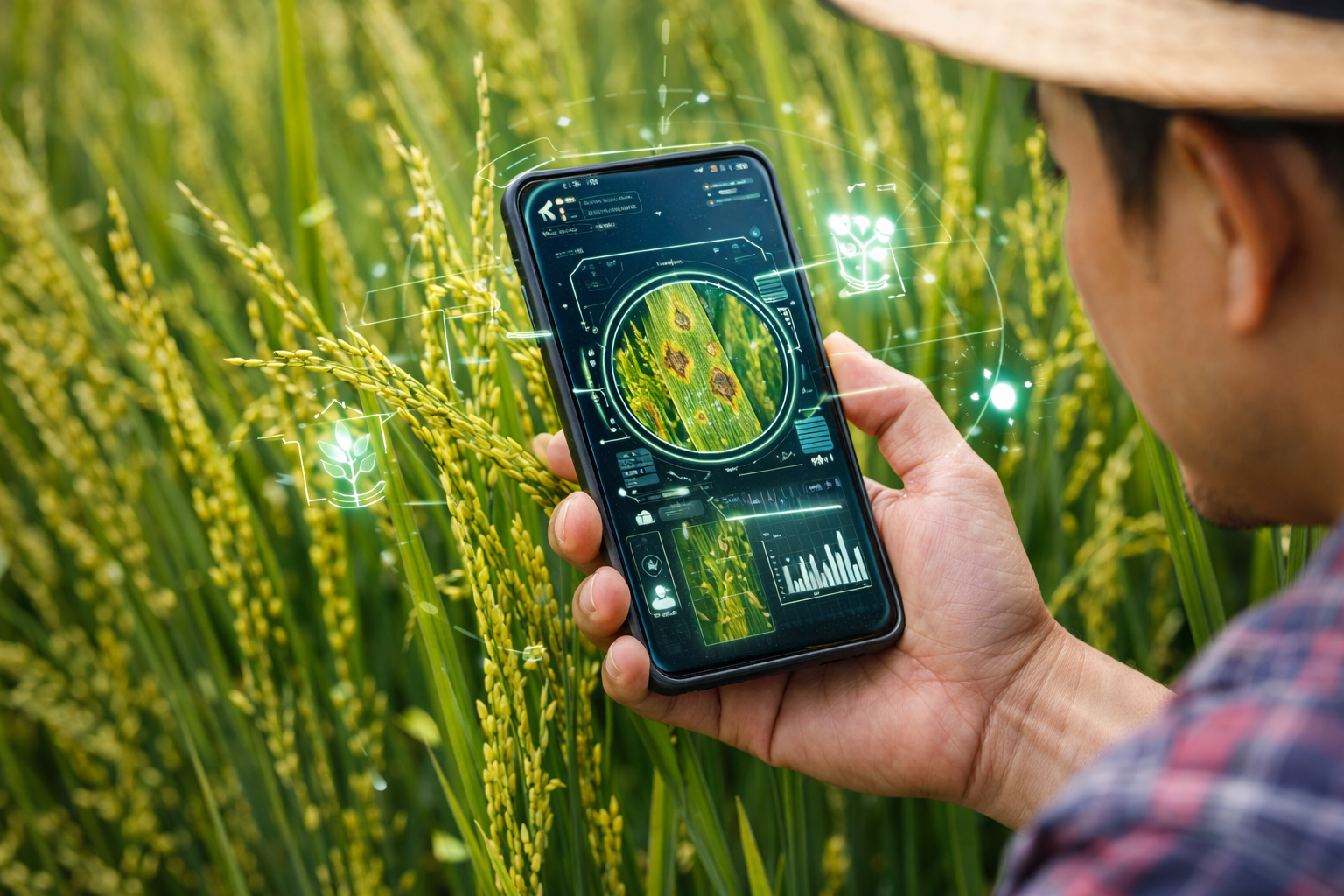 An icon-like image representing AI analysis.