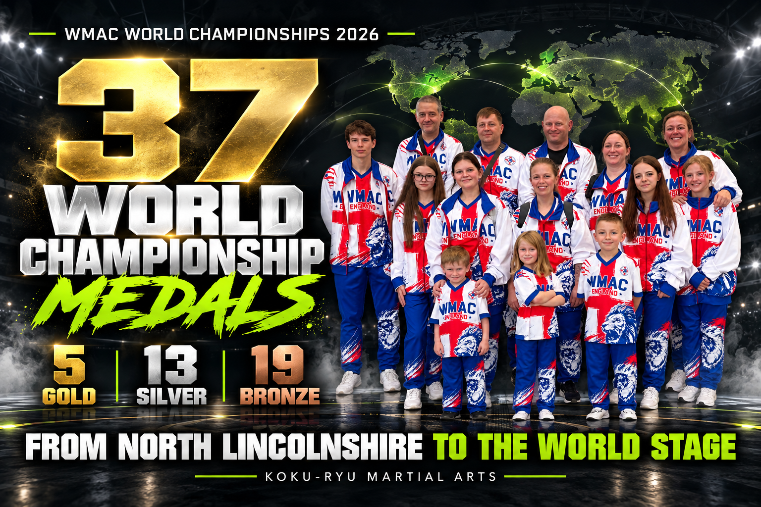 From North Lincolnshire to the World Stage: KRMA Returns from the WMAC World Championships with 37 Medals