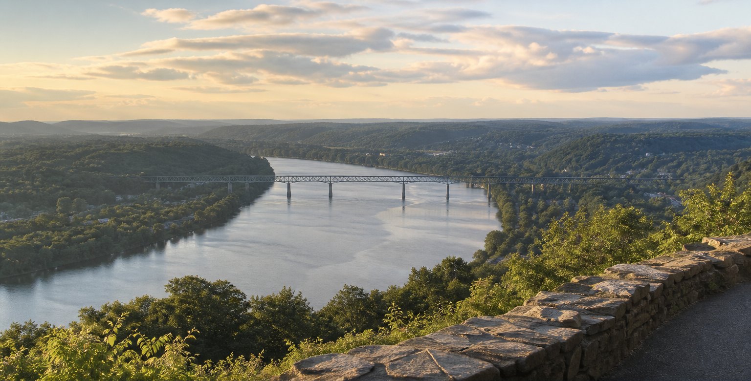 Ohio River valley in West Virginia