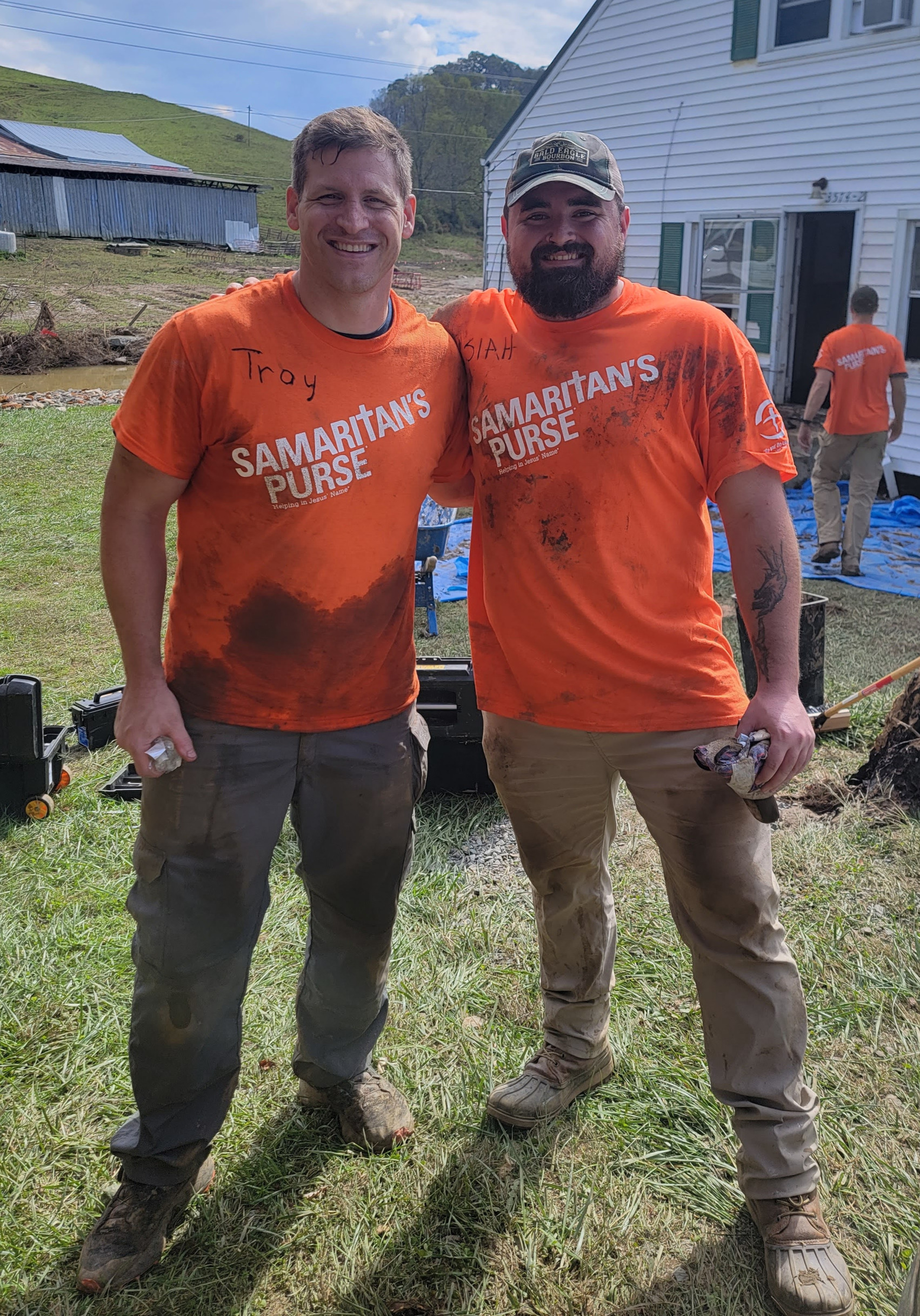 Dink to Deals volunteers at disaster relief site