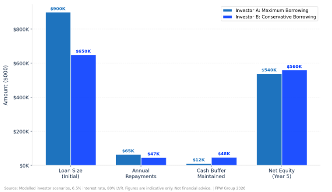 Investor A vs Investor B: 5-Year Financial Position Compared