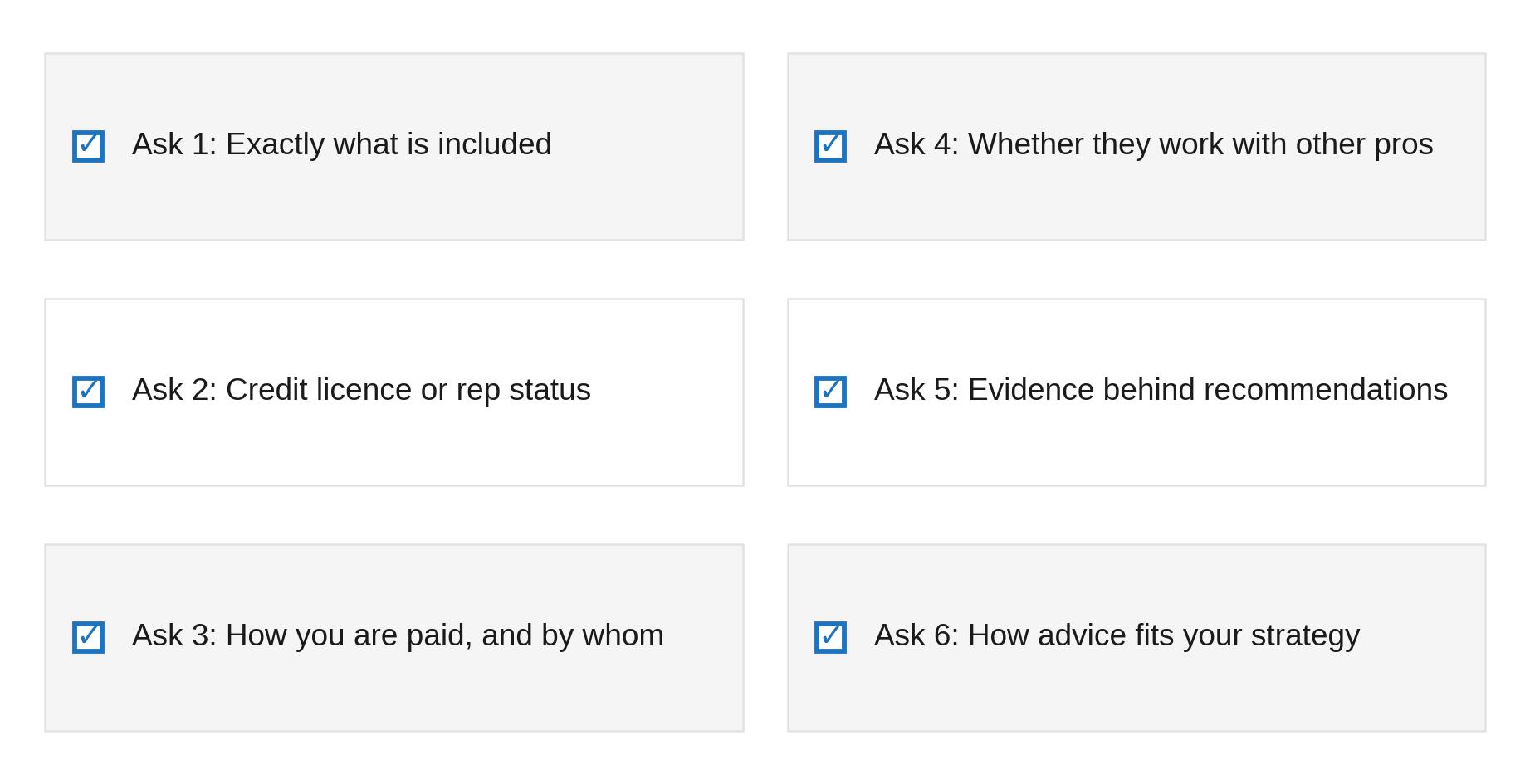 What to Ask Before You Choose