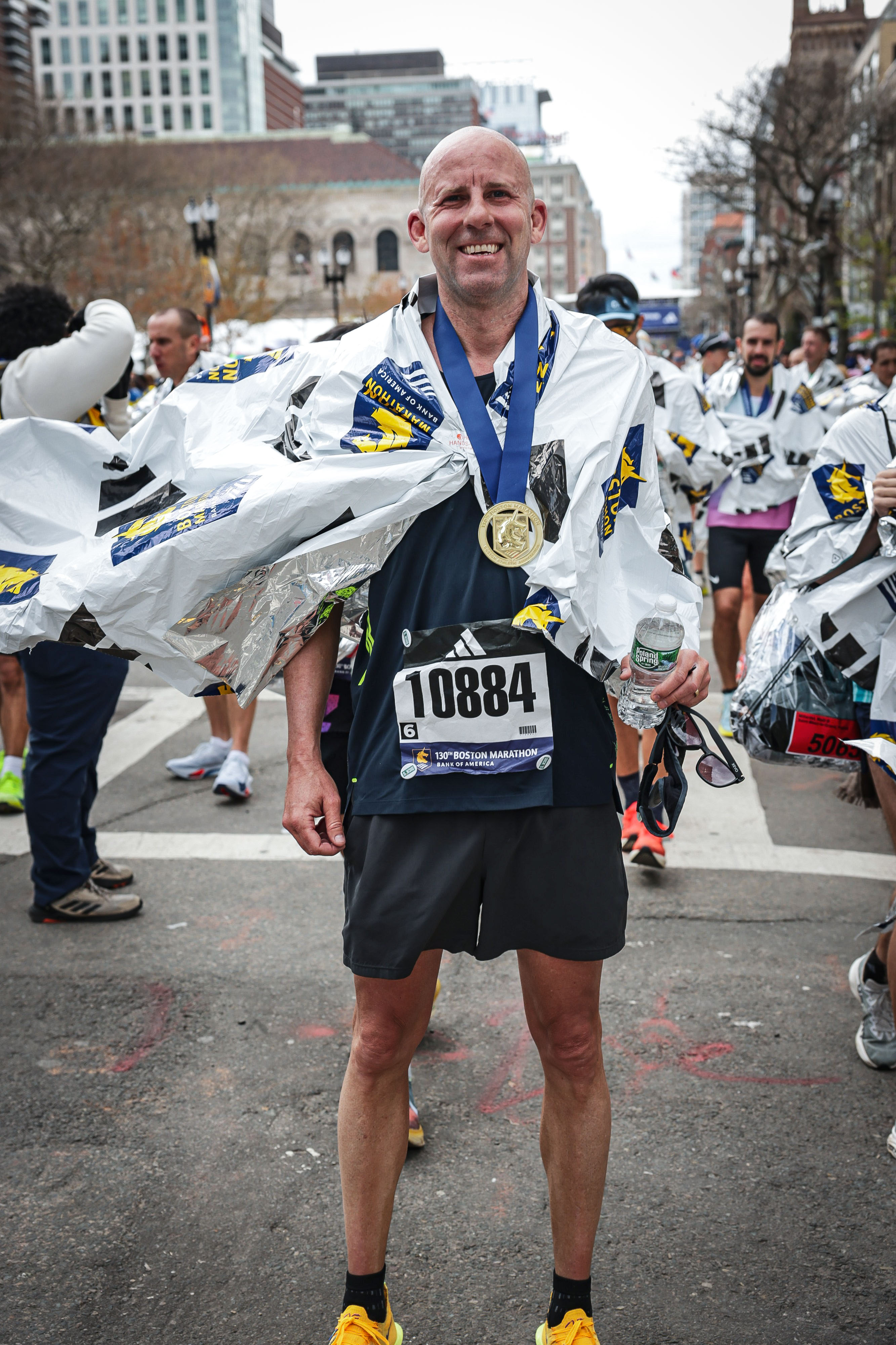 Runner at the Boston Marathon finish line