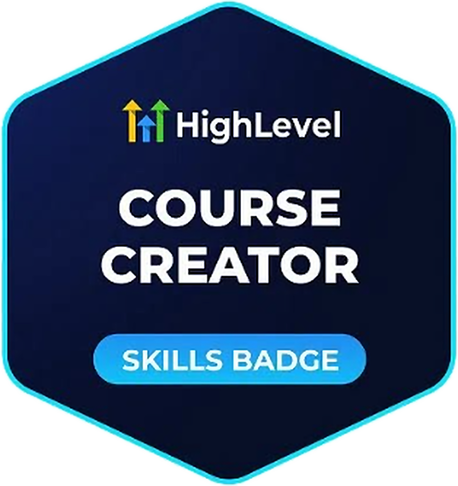 HighLevel Course Creator skills badge