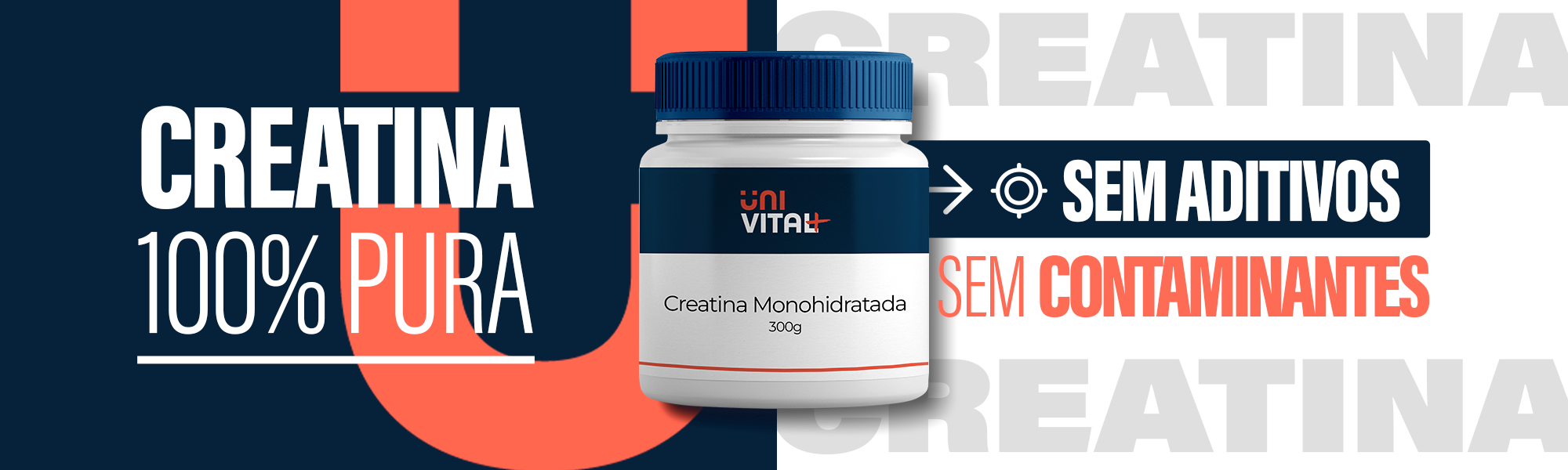 a melhor creatina 100% pura monohidratada é a da Univital Pharma