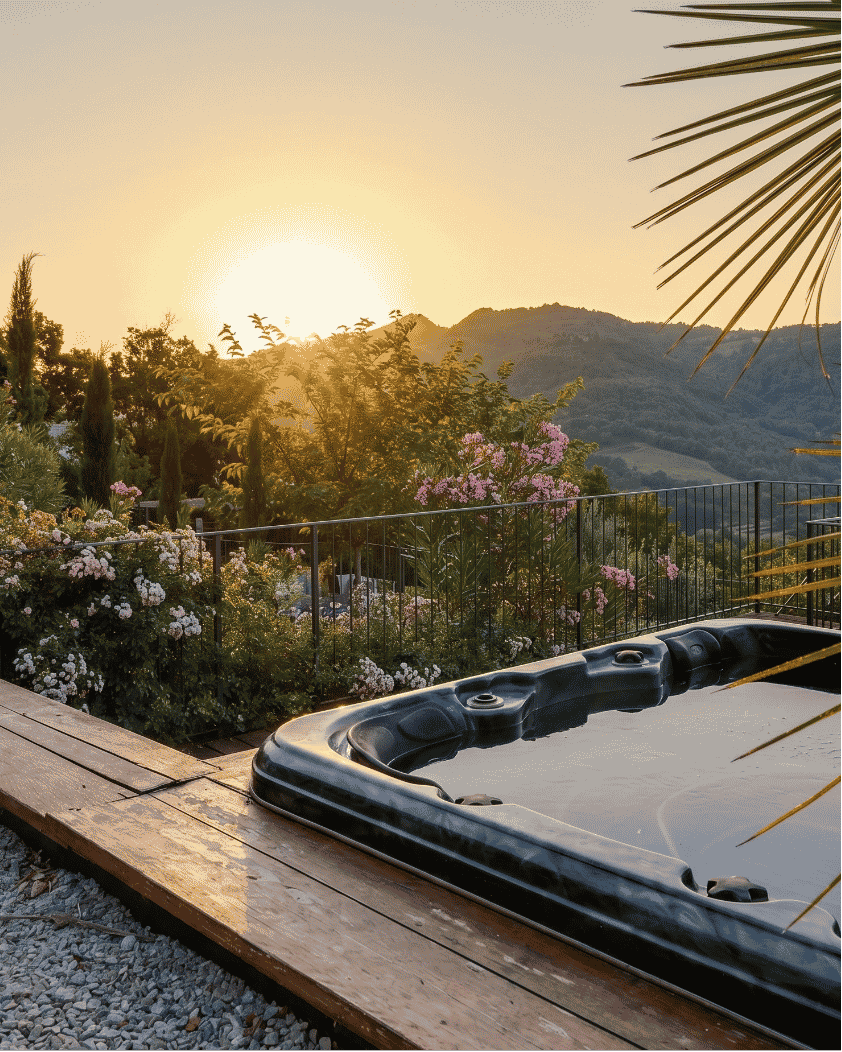 Valley view hot tub