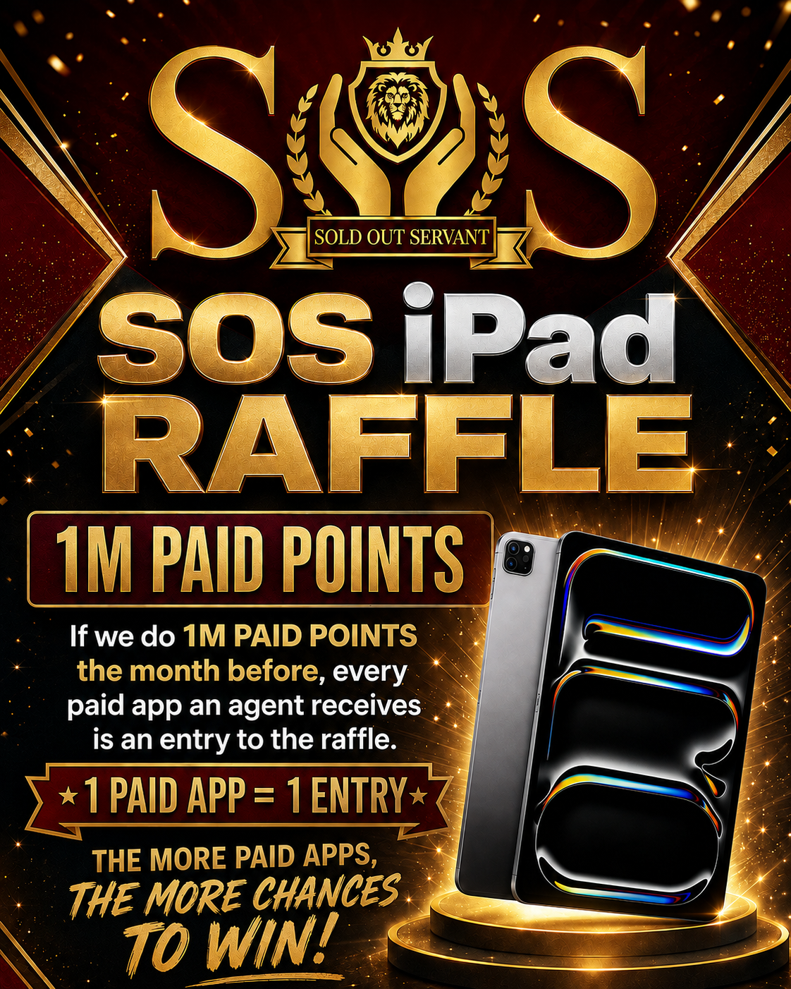 SOS iPad Raffle flyer