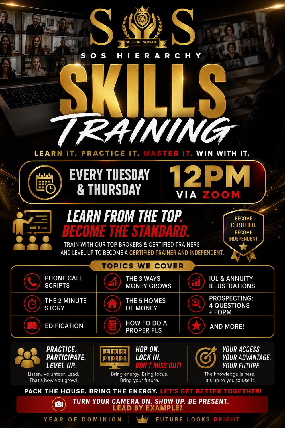 SOS Hierarchy Skills Training flyer