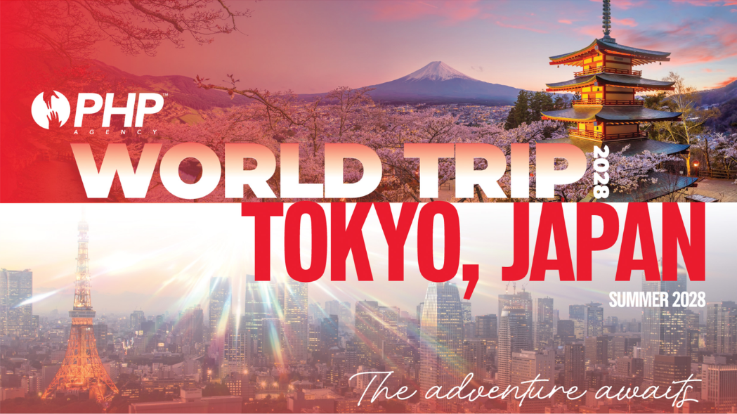 PHP World Trip — Tokyo 2028 flyer