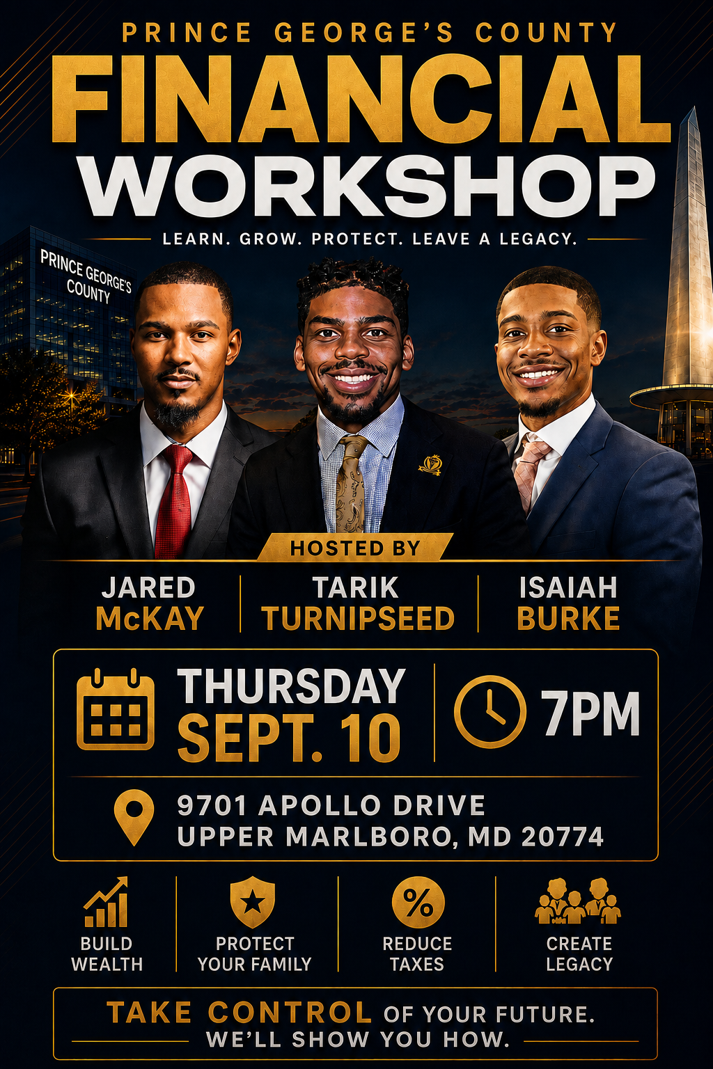 PG County Expansion financial workshop flyer