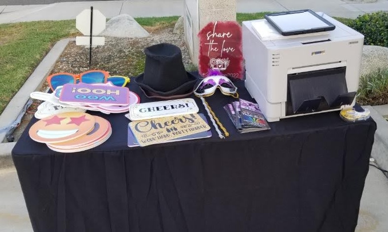 Open-air photo booth event