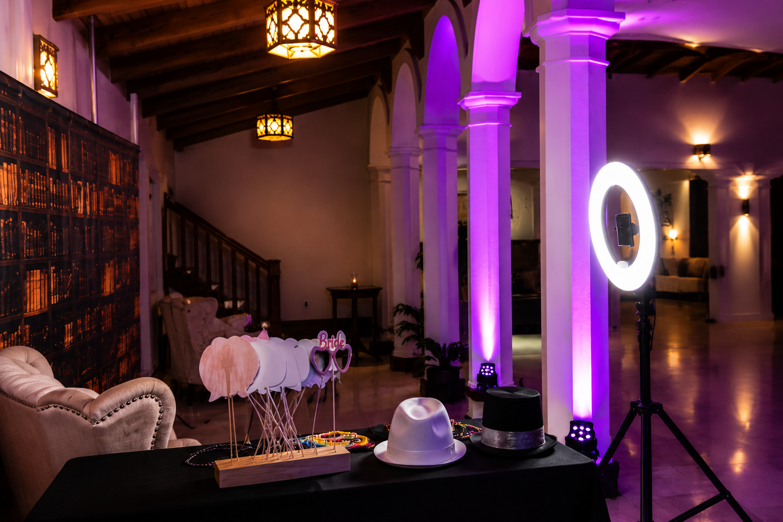 Social booth setup