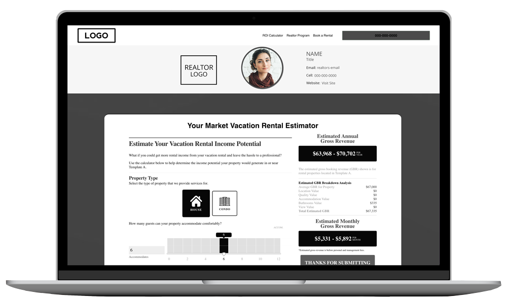 vacation rental desktop roi calculator