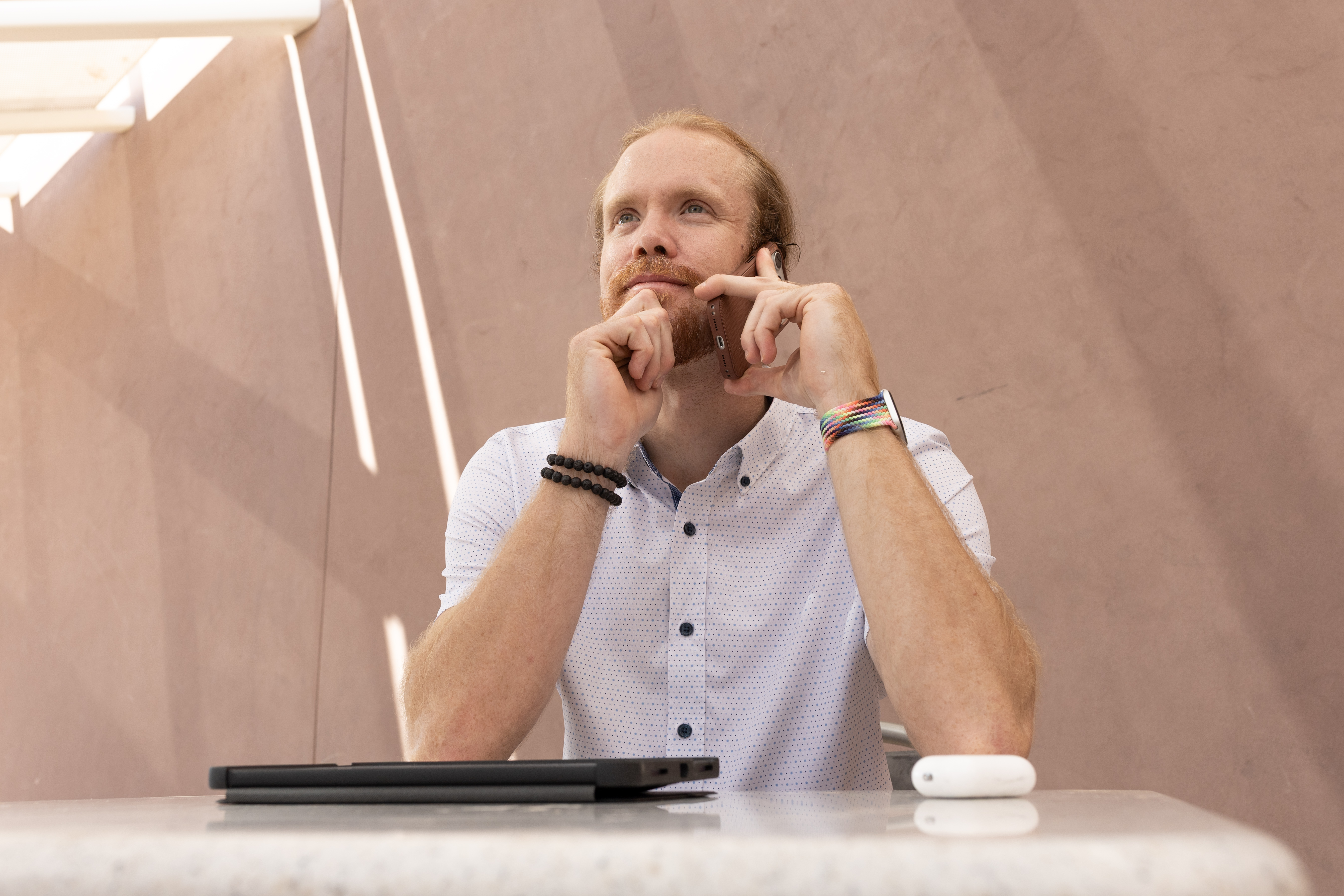 Cody Fitzgerald, vendor-neutral telecom advisor, on a client call, Phoenix