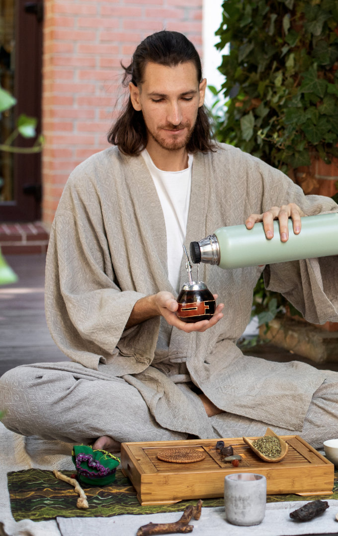 Cultural explorer experiencing traditional wellness rituals at an Ayurvedic retreat in Sri Lanka.