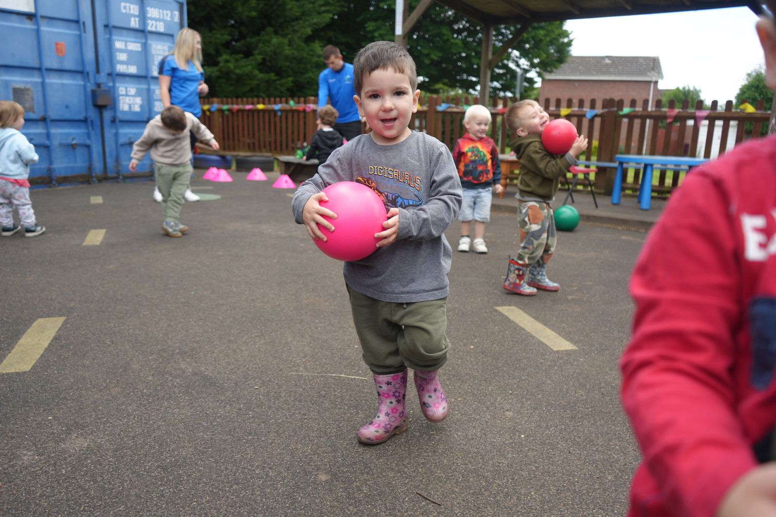 JC Sports coach running a nursery sports session