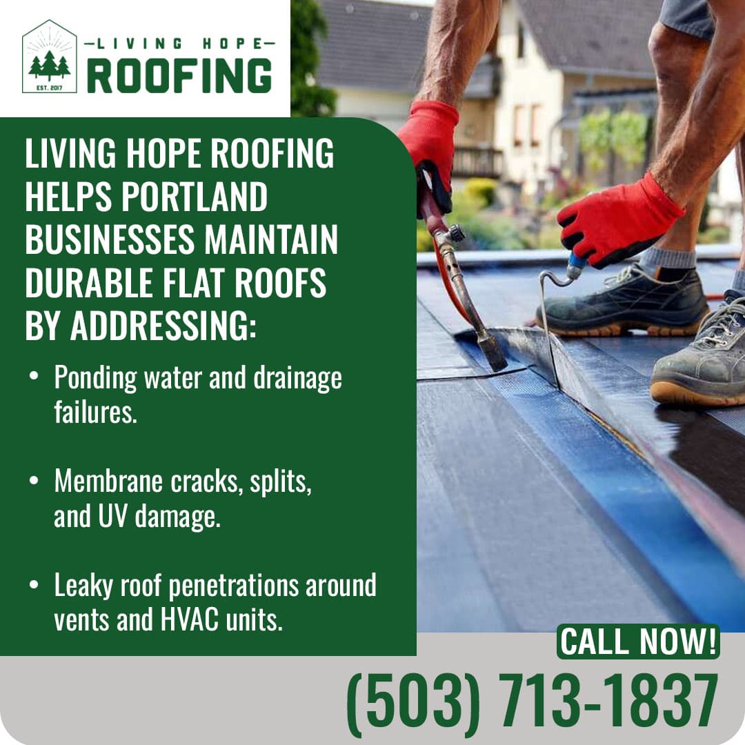 Technician sealing a flat commercial roof membrane with a torch. Technician sealing a flat commercial roof membrane with a torch.