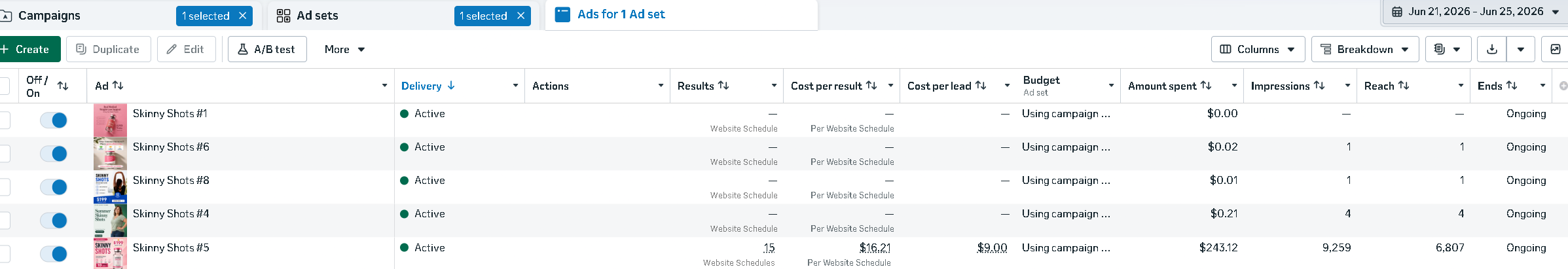 15 appointments in 4 days, $16 cost per appointment