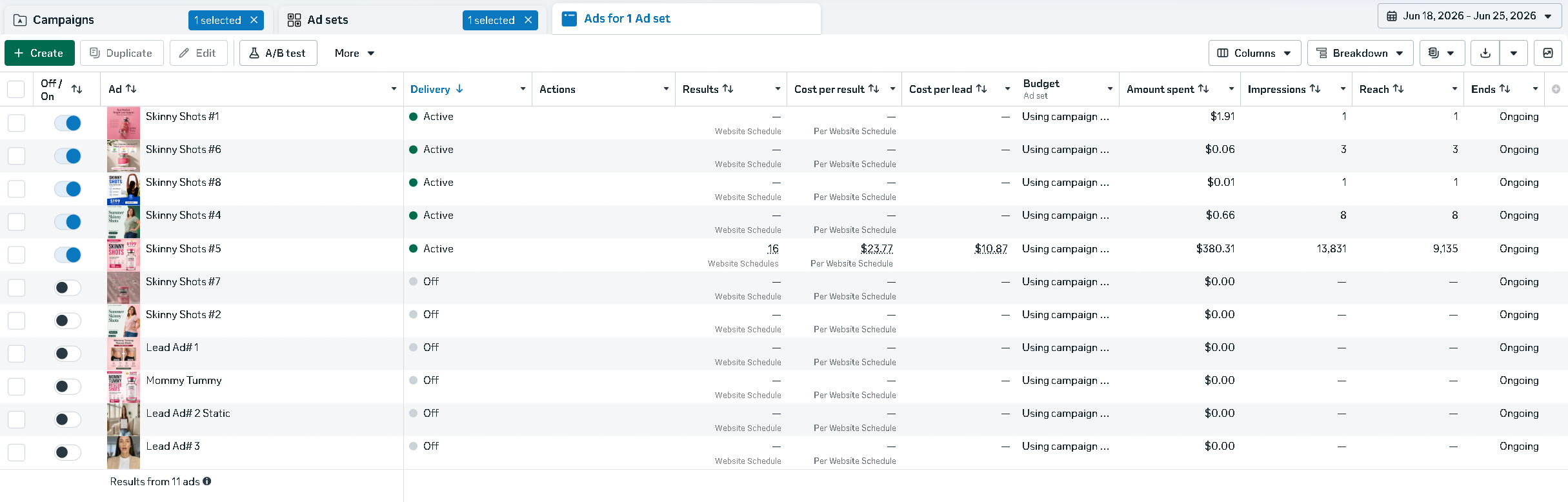 16 appointments in 5 days, $23.77 cost per appointment