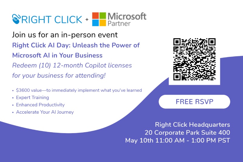 Right Click AI Day: Unleash the Power of Microsoft AI in Your Business 