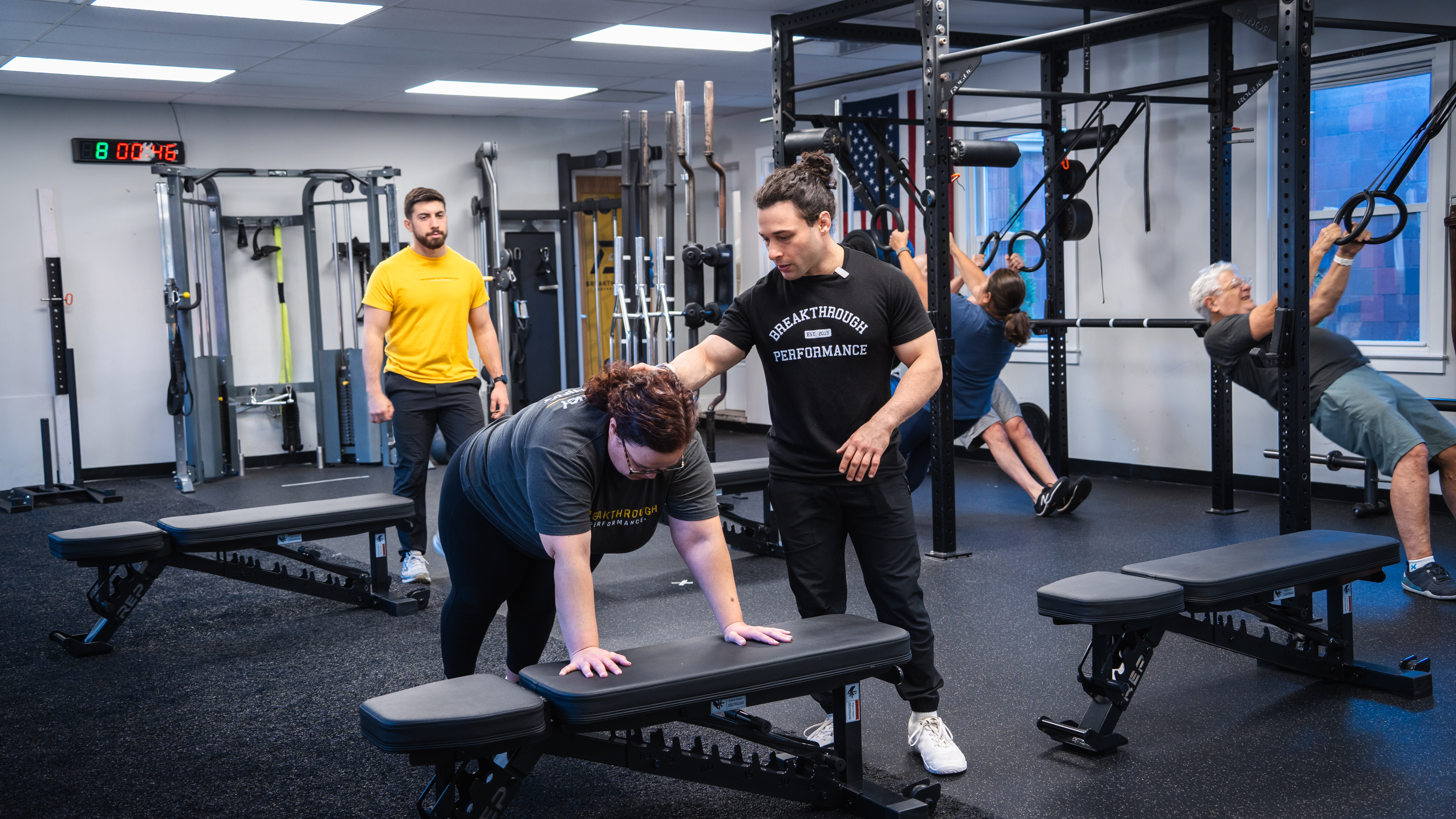 Members working through a strength session at Breakthrough Performance