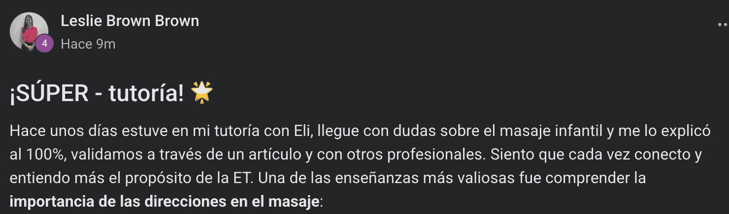 Testimonio de una alumna del MEET