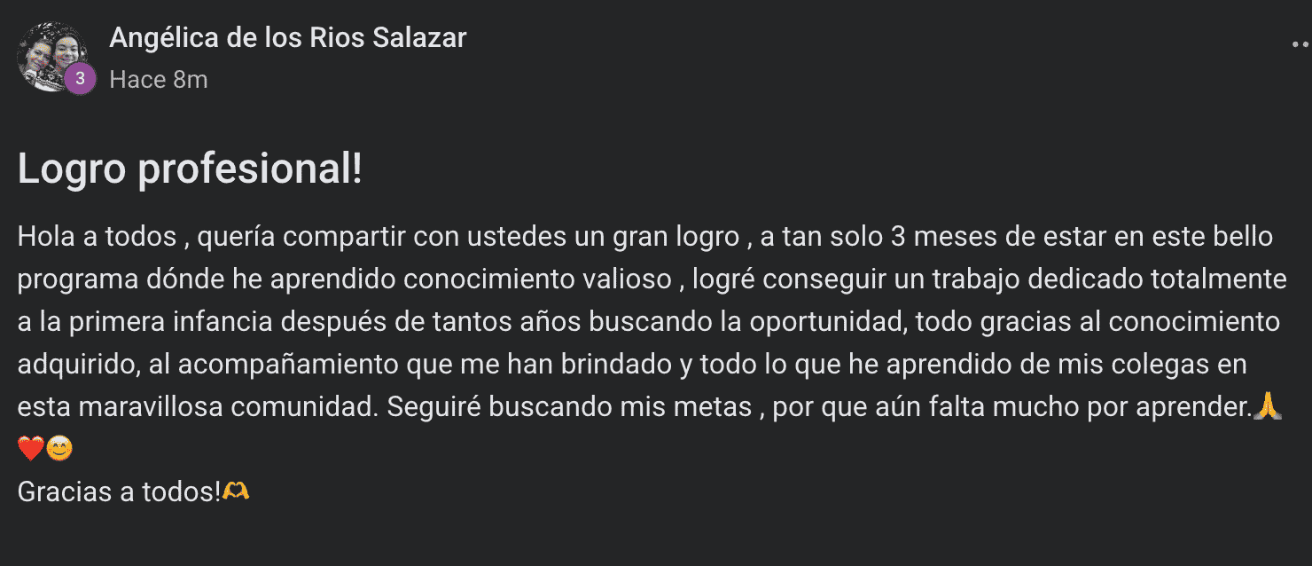 Testimonio de una alumna del MEET