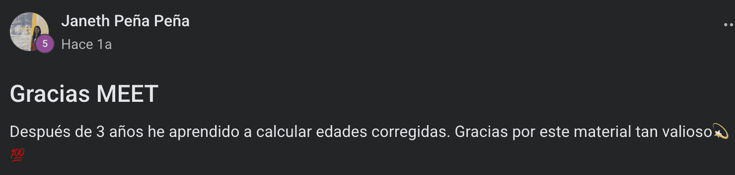 Testimonio de una alumna del MEET
