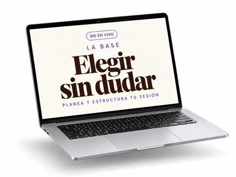 Mockup de «Elegir sin dudar», parte del taller Planea y estructura tu sesión
