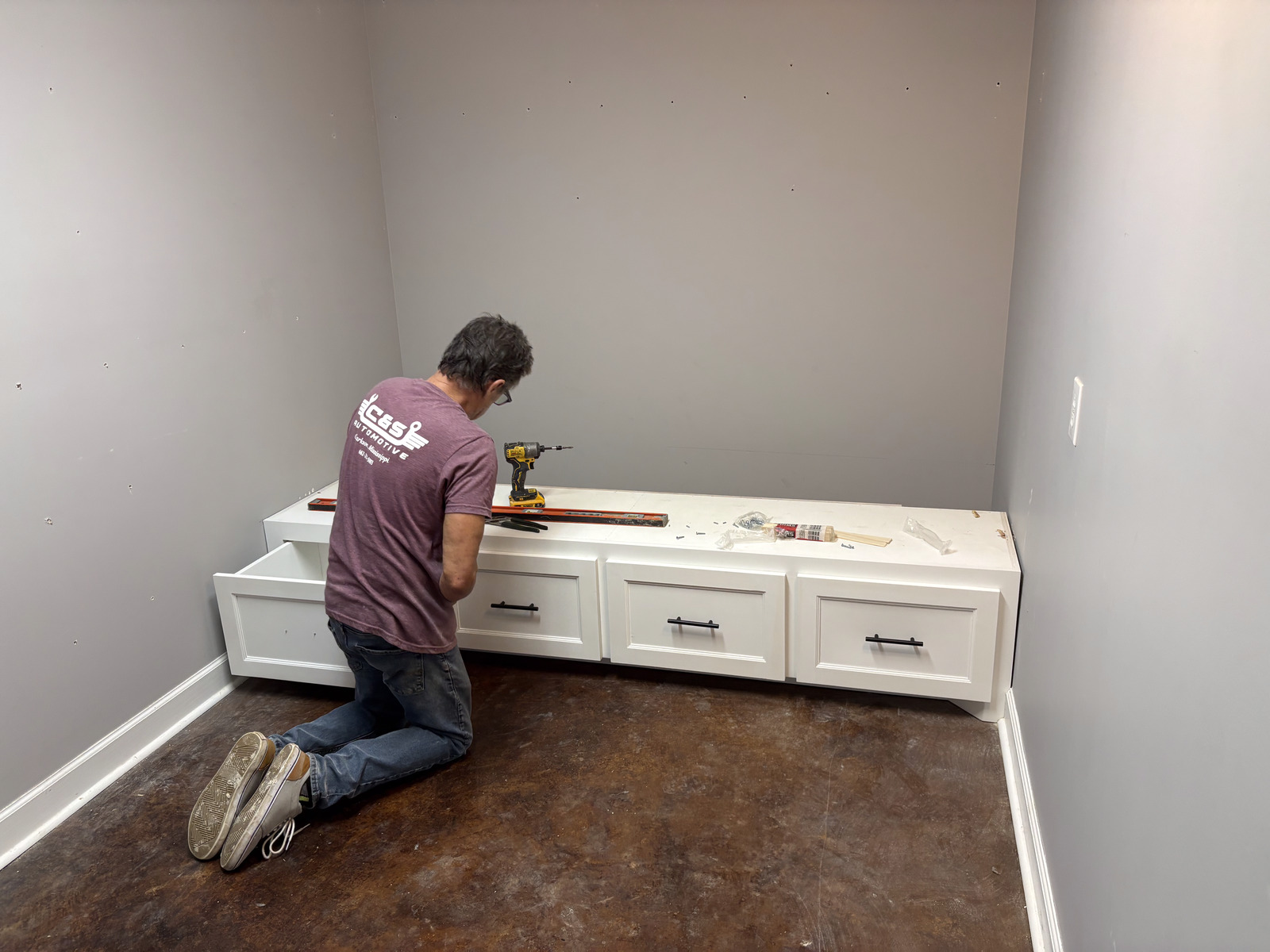 Inside the Boren cabinet shop