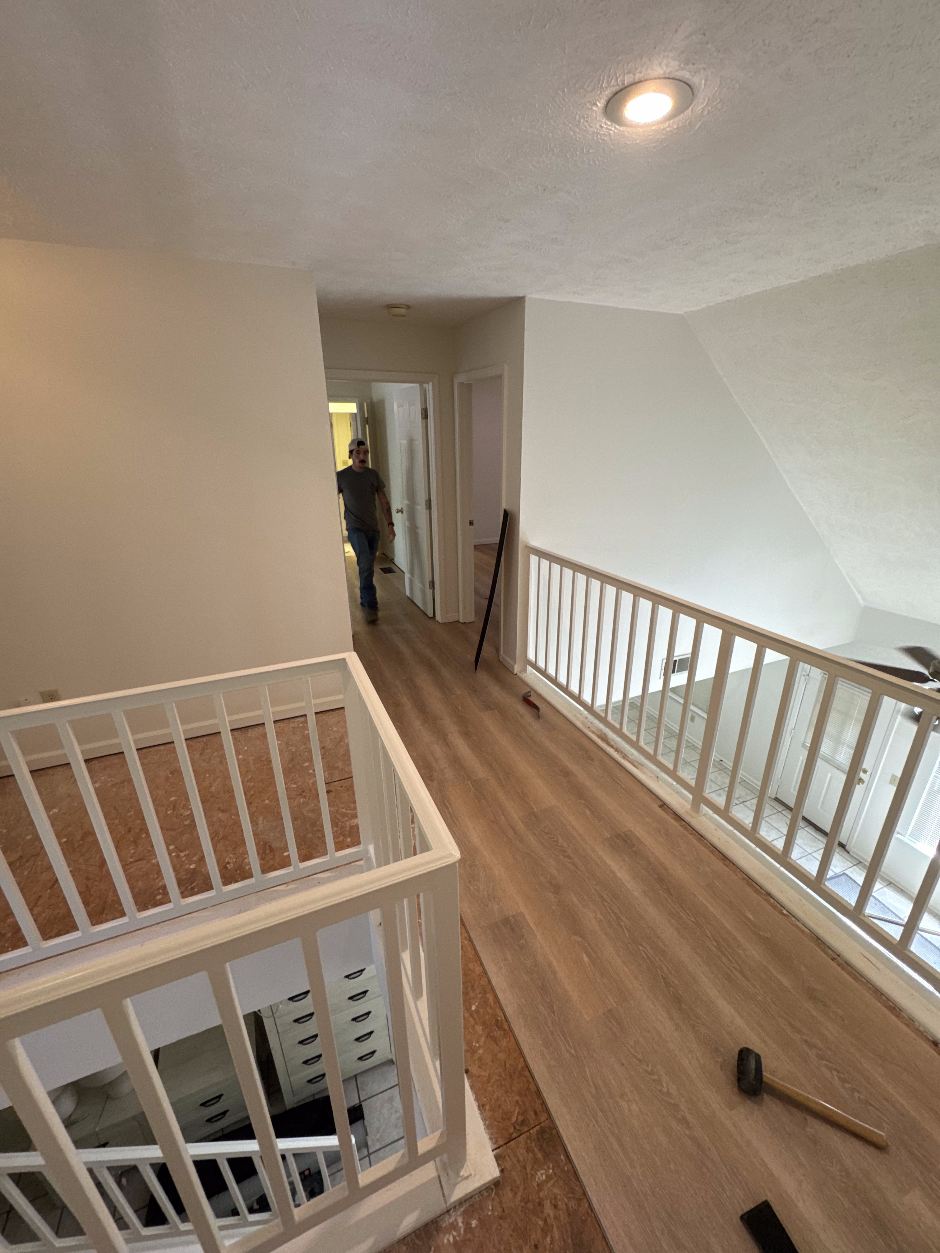Finished flooring installation