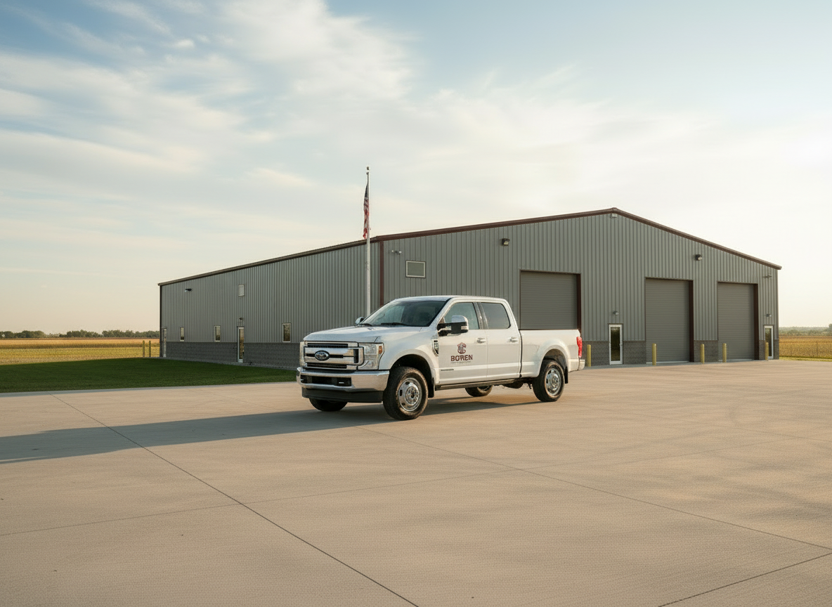 Boren Construction shop and service area