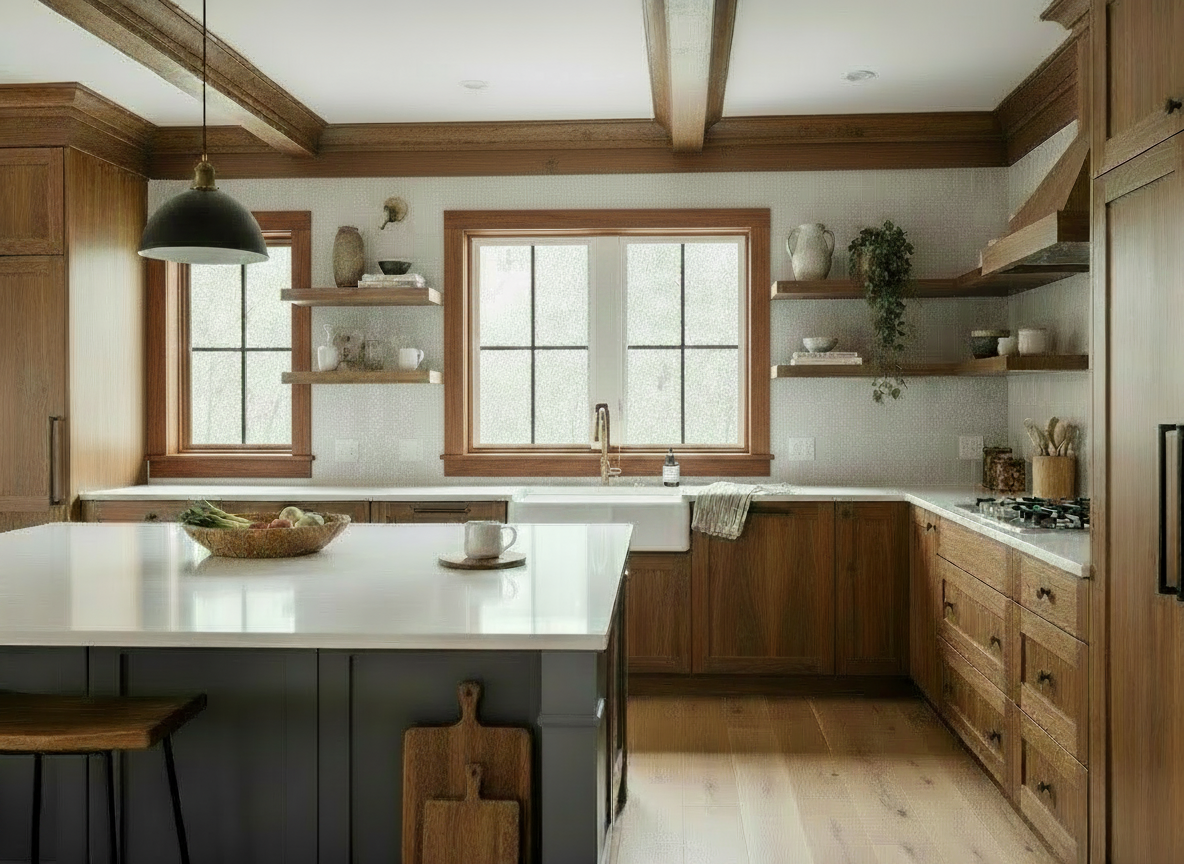Custom kitchen cabinetry by Boren Construction