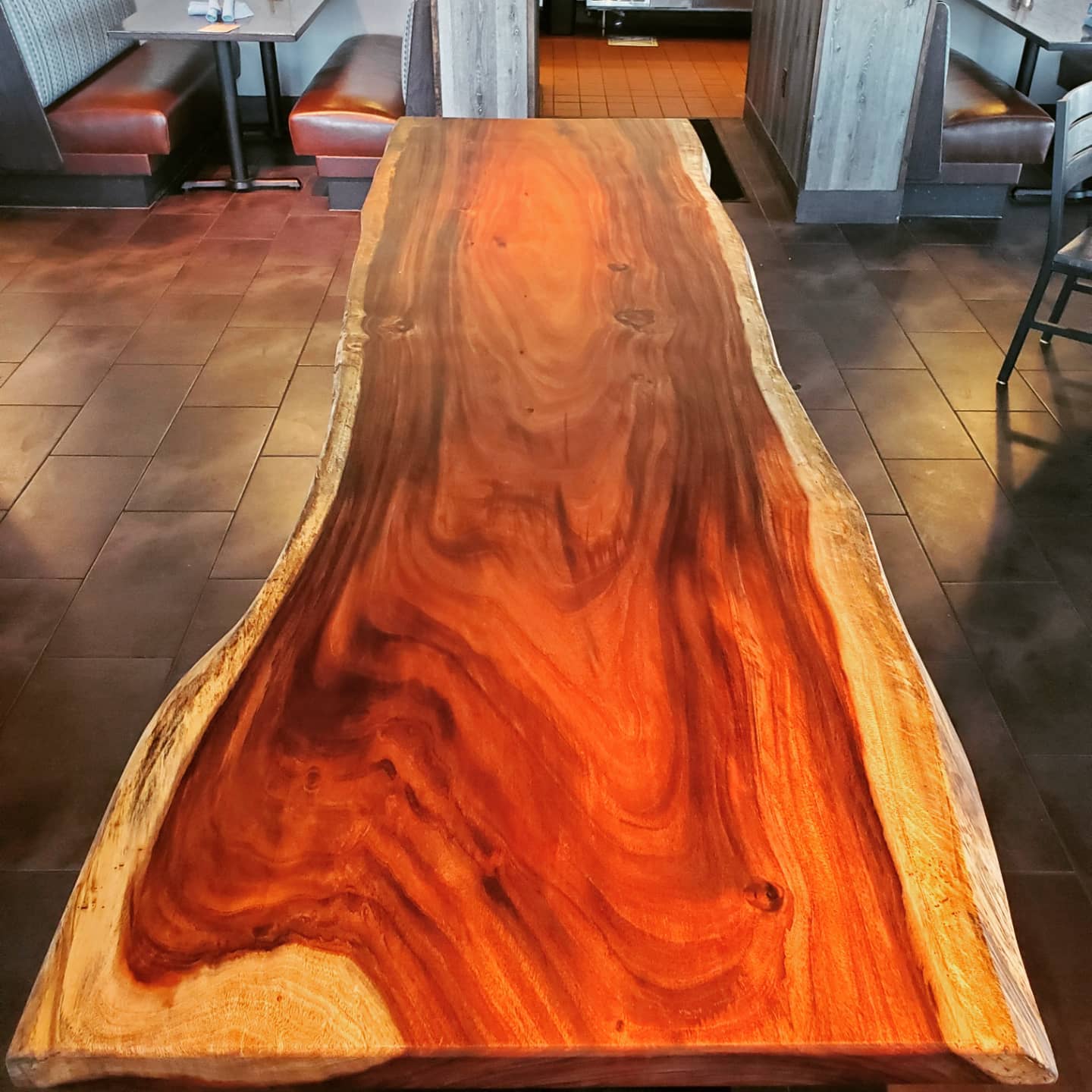 A custom table made by Matt Ruben of Hastings, MN