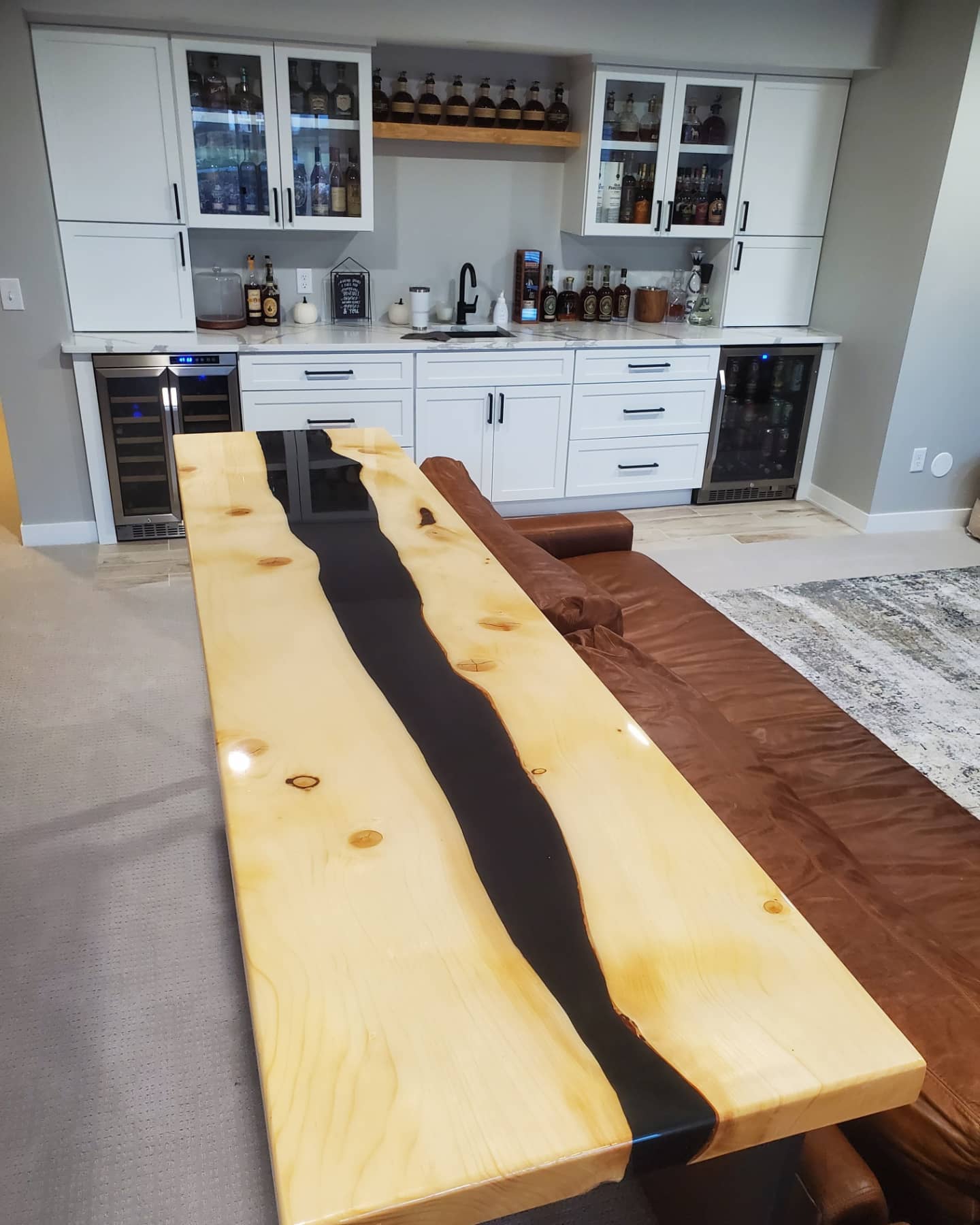 A custom table made by Matt Ruben of Hastings, MN