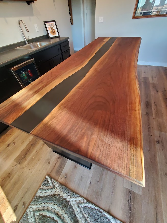 A custom table made by Matt Ruben of Hastings, MN