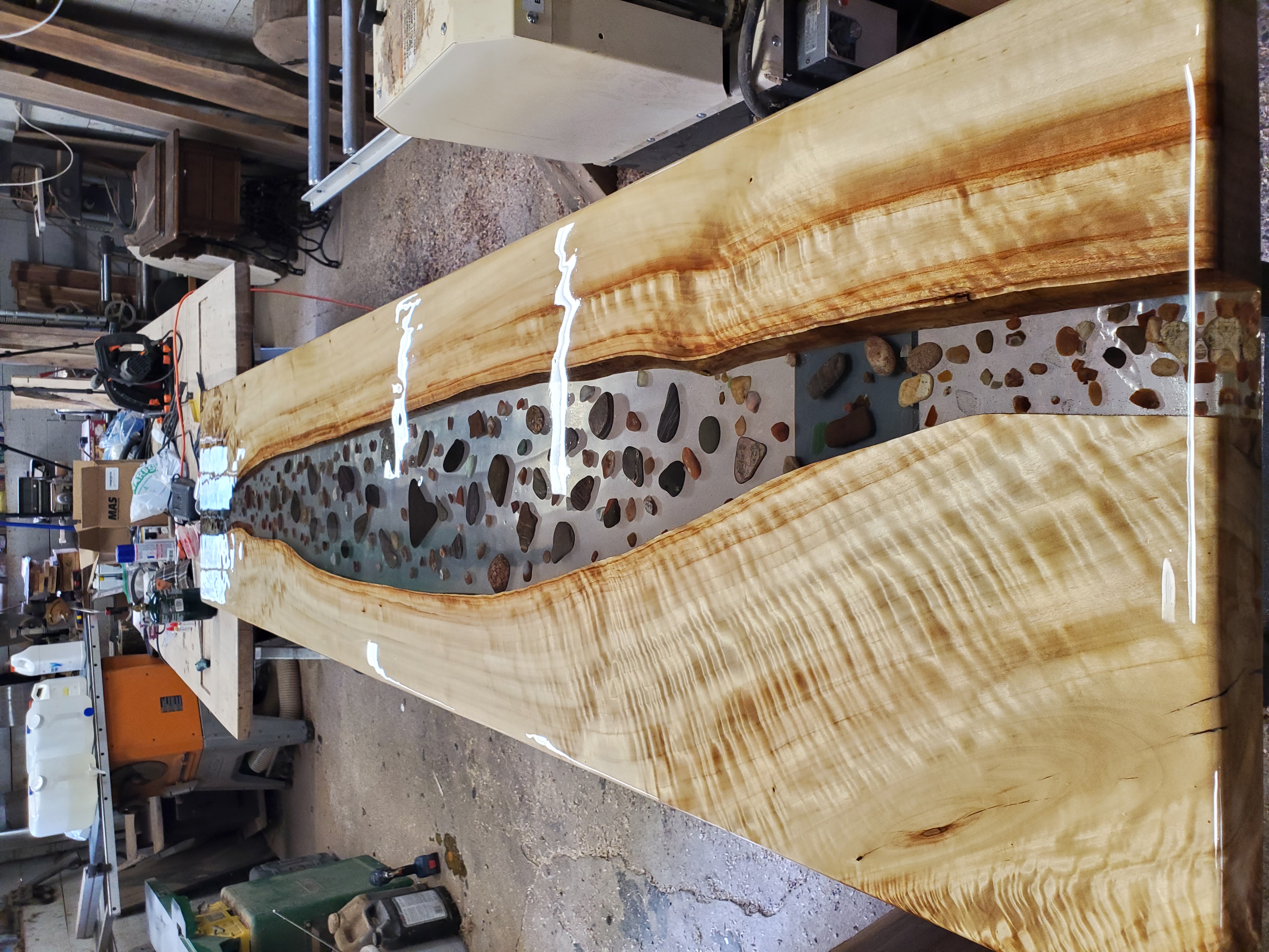 A custom table made by Matt Ruben of Hastings, MN