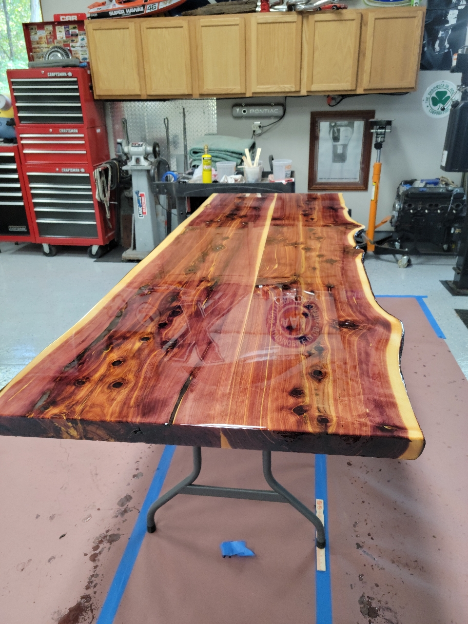 A custom table made by Matt Ruben of Hastings, MN