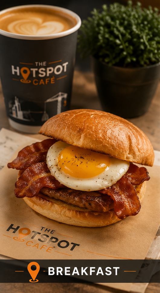 Breakfast roll and coffee