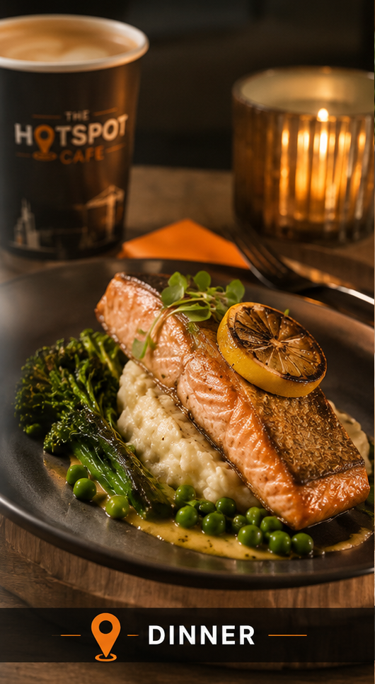 Salmon dinner plate