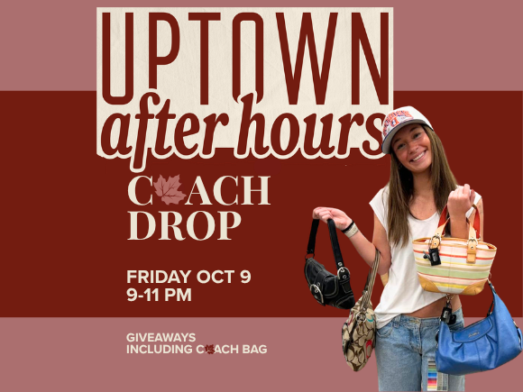 Join us Friday, October 9 at 9 PM for the Coach Bag Drop at Uptown Cheapskate Logan! Shop a fresh drop of designer handbags, enjoy food, prizes and after-hours fun, plus one lucky shopper will win a handbag that night.